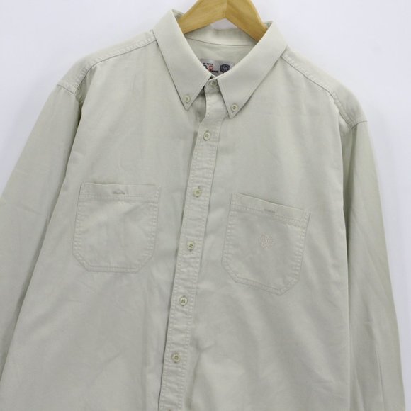 Vintage Mister Pat Primo Men's Casual Designer Beige Button Down Shirt Size XL - Picture 2 of 7